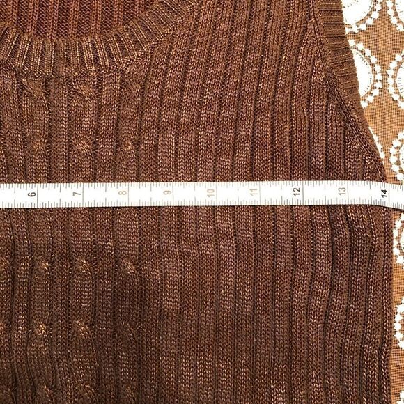 Isaac Mizrahi for Target Metallic Brown Vest - Picture 6 of 7